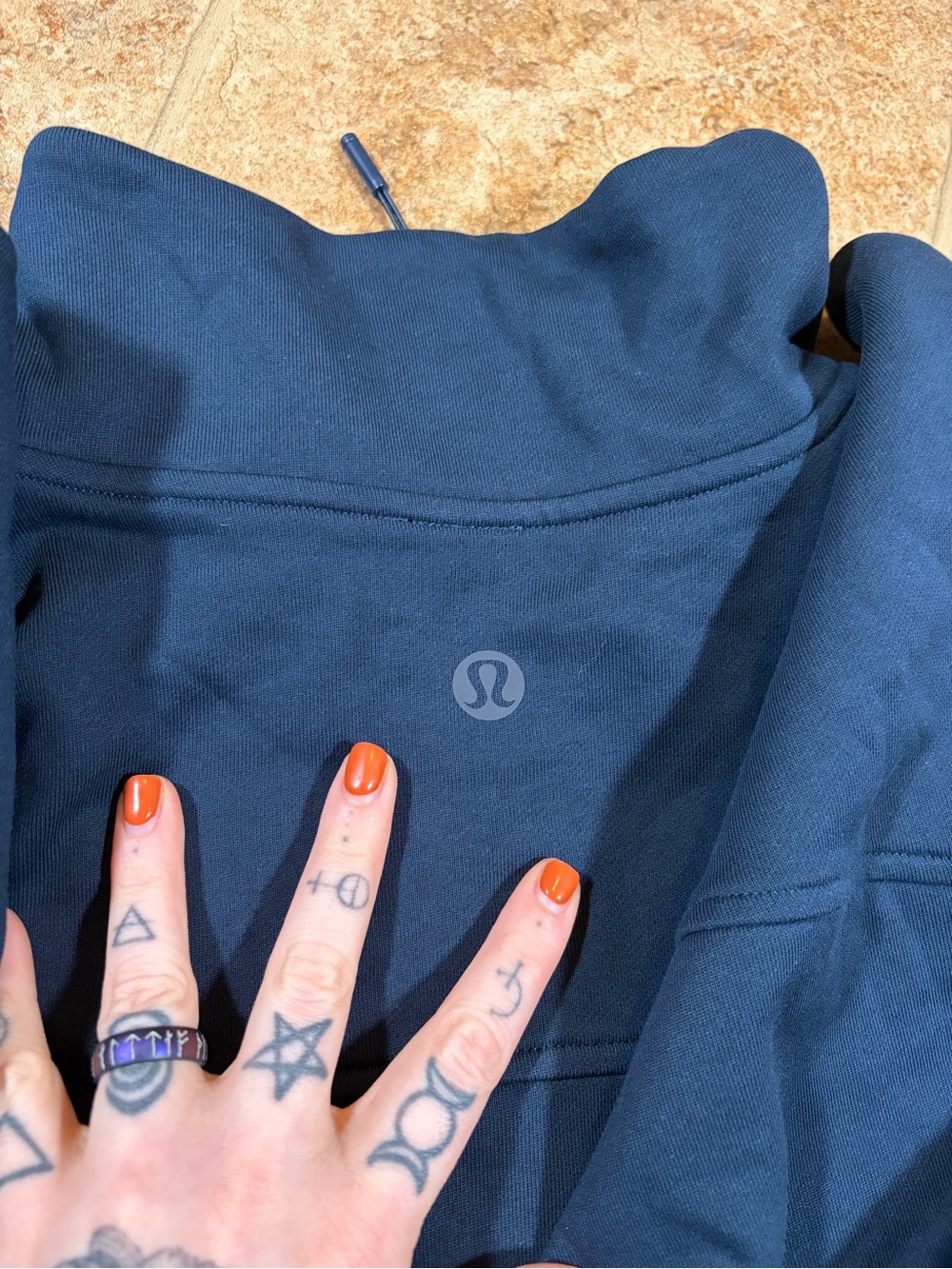 NWT Lululemon Cotton Terry Tennis Half Zip (True Navy) Size XL - Picture 10 of 10
